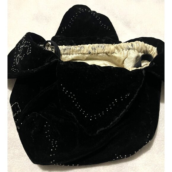 Lot of 2 vintage purses Black ,red and 1 pair of black Lace Fingerless gloves - Picture 10 of 12